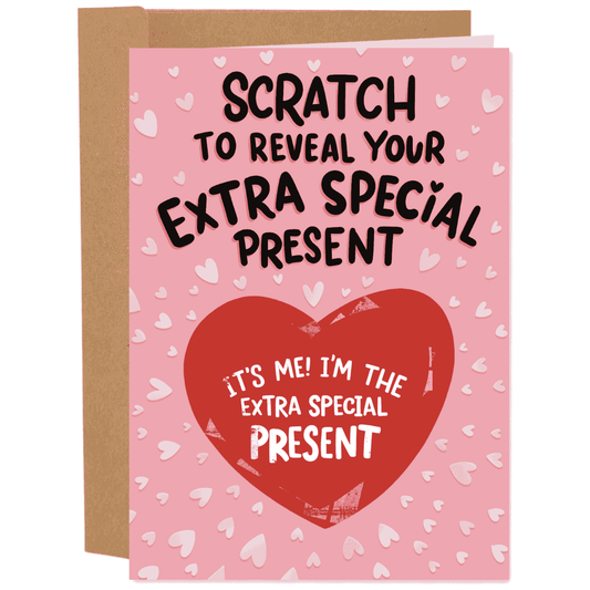 Scratch Off Extra Special Present Valentine's | Funny Scratch Off Valentine's Day Card