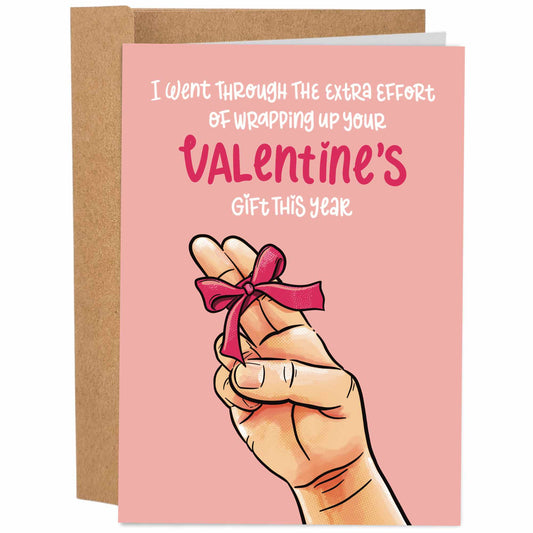 Wrapping Your Valentine's Gift | Funny Valentine's Day Card