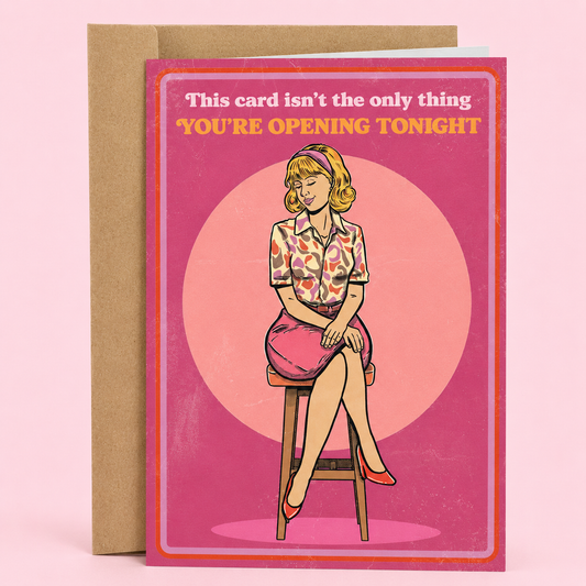 funny vintage valentine's card for him
