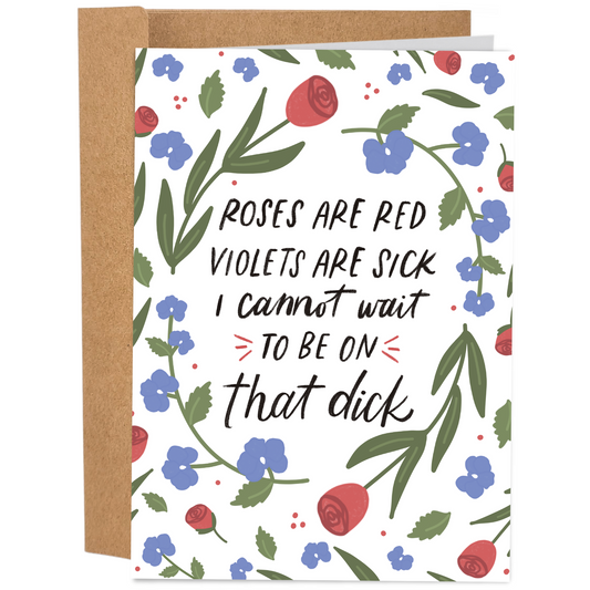 Be On That Dick Poem | Funny Valentine's Day Card