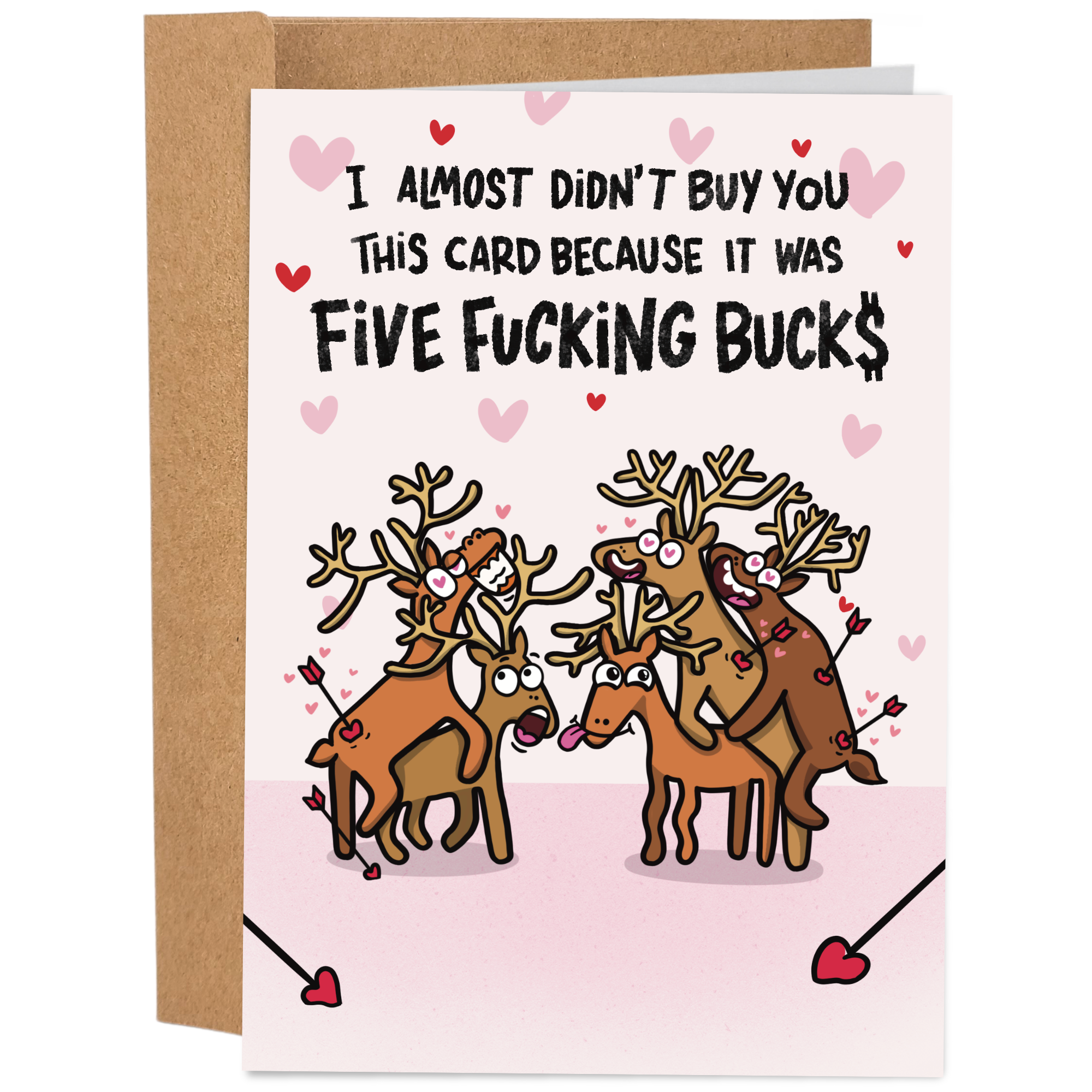 Five Fucking Bucks Valentines | Naughty Valentine's Day Card