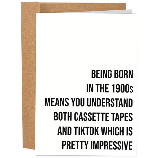 Understand Both Cassette Tapes And TikTok | Funny Birthday Card