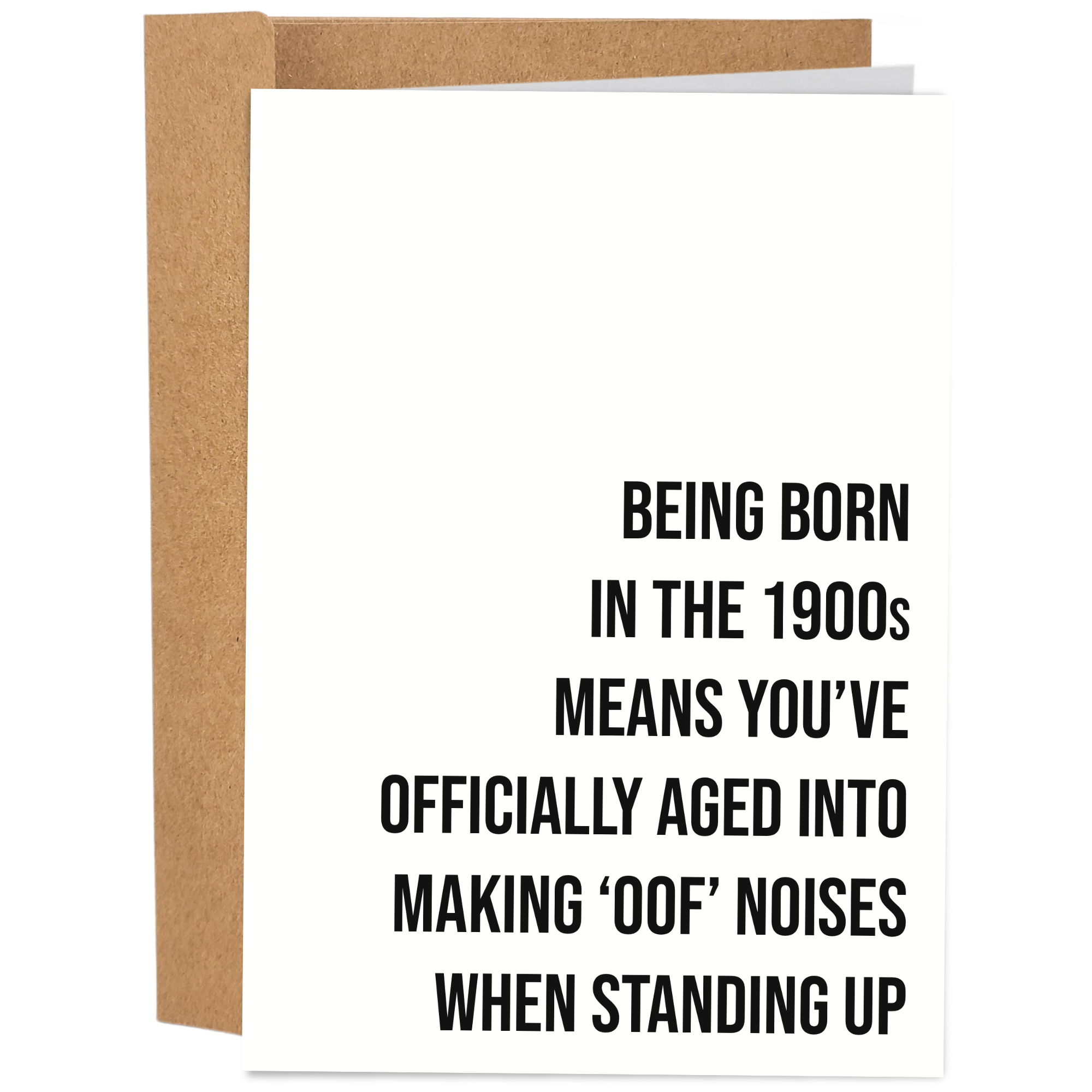 Funny Birthday Card - Old Person Noises Humor Card 5.7x5.7 Inch With Envelope
