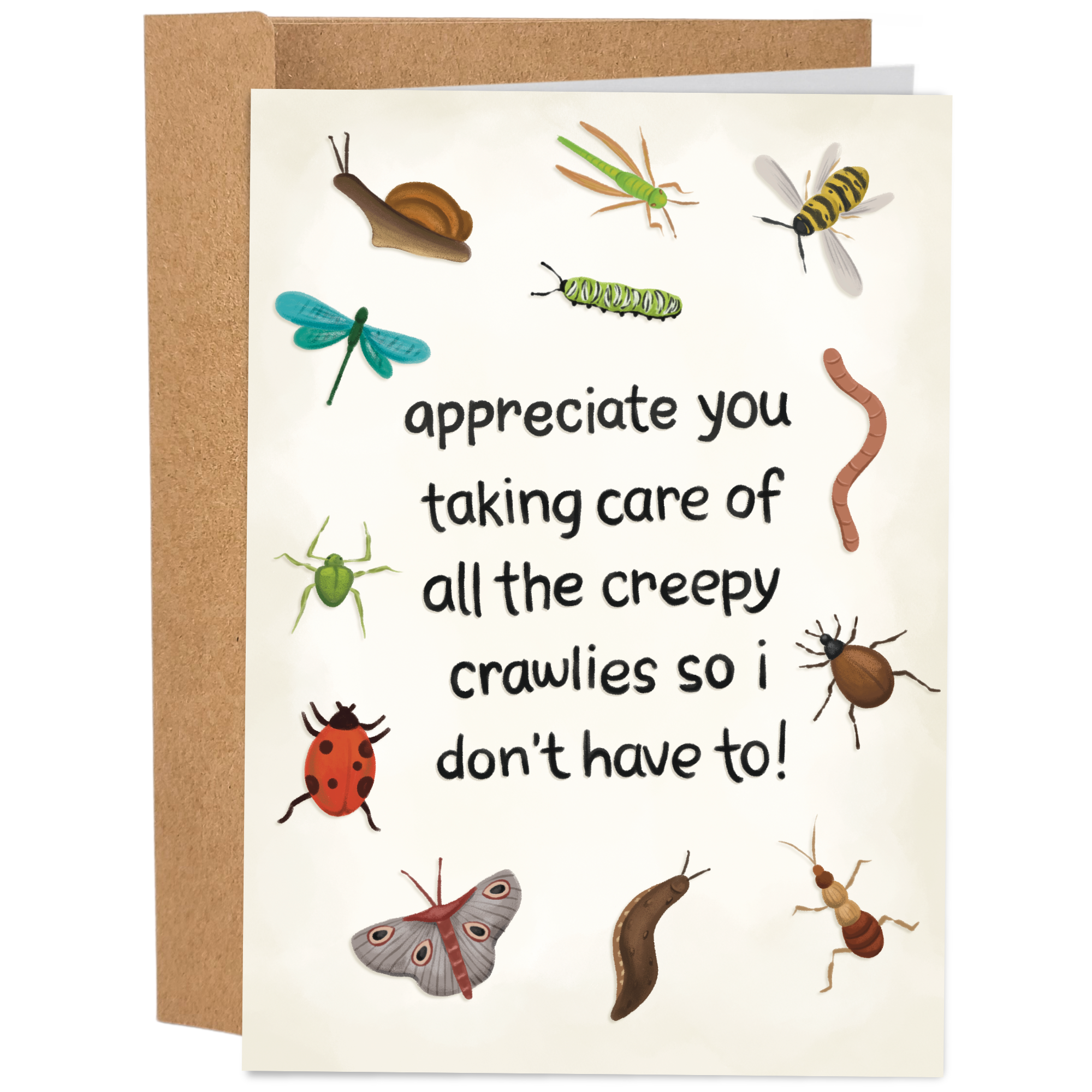 Funny Father's Day Card Thanking Dad For Handling The Pesky Bugs