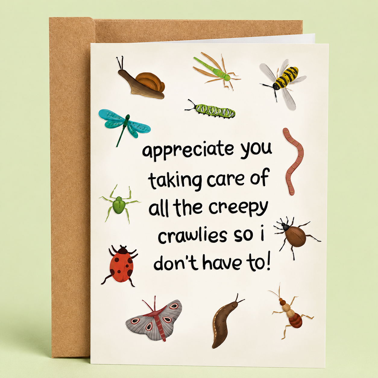Funny Father's Day Card Thanking Dad For Handling The Pesky Bugs