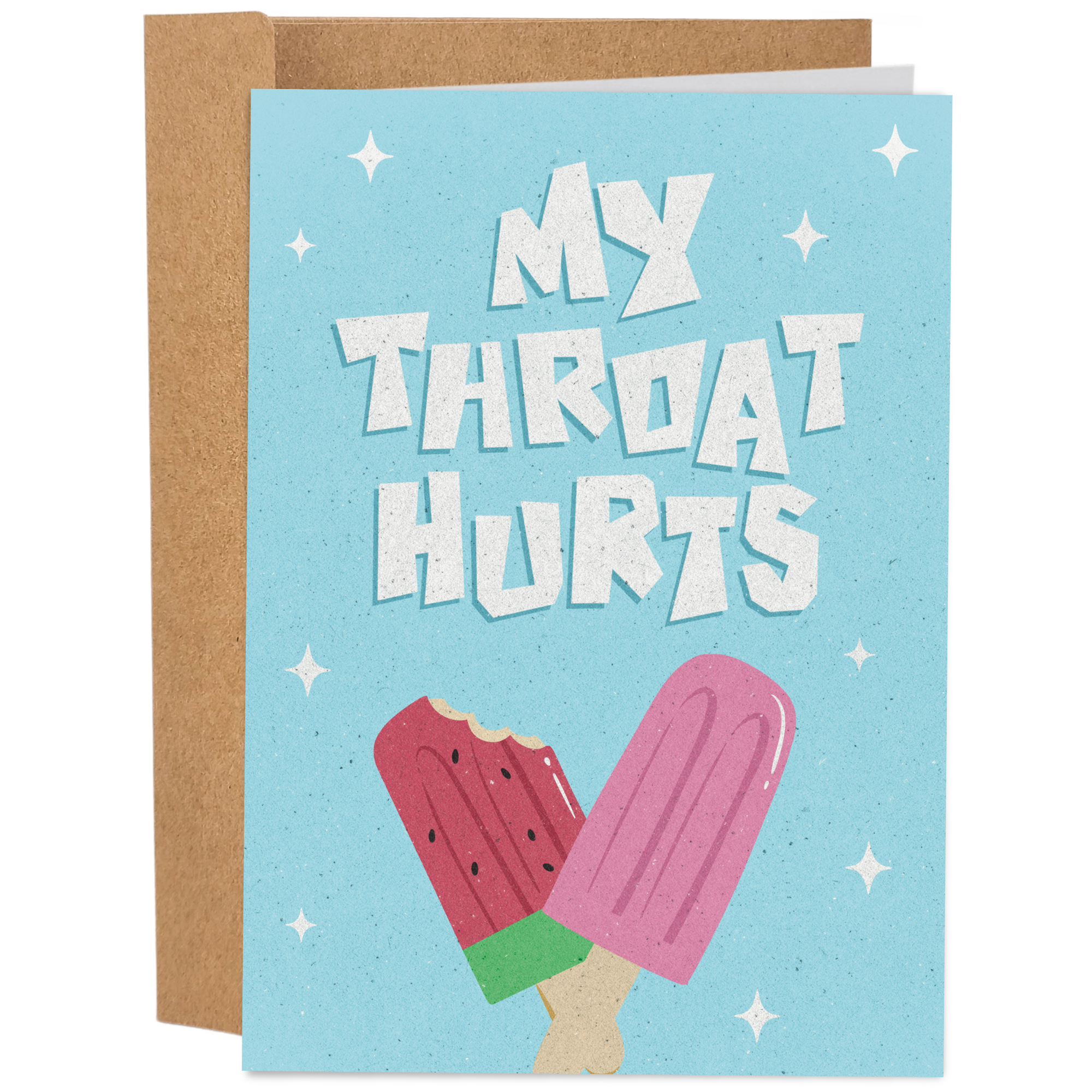 funny valentine's day card saying my throat hurts