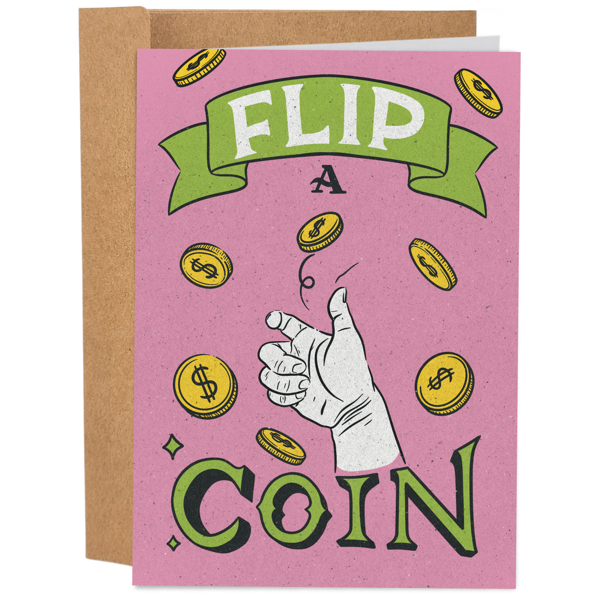 funny valentine's day card saying flip a coin