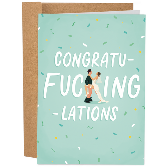 Congratufuckinglations | Funny Wedding Card