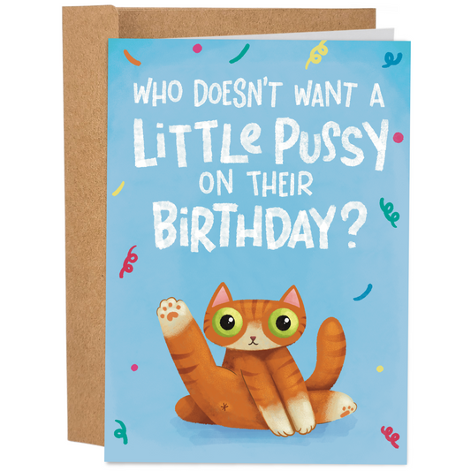 Little Pussy | Funny Birthday Card