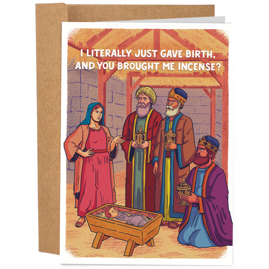 Just Gave Birth | Funny Christmas Card