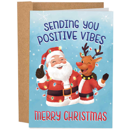 Positive Vibes Christmas | Funny Christmas Card