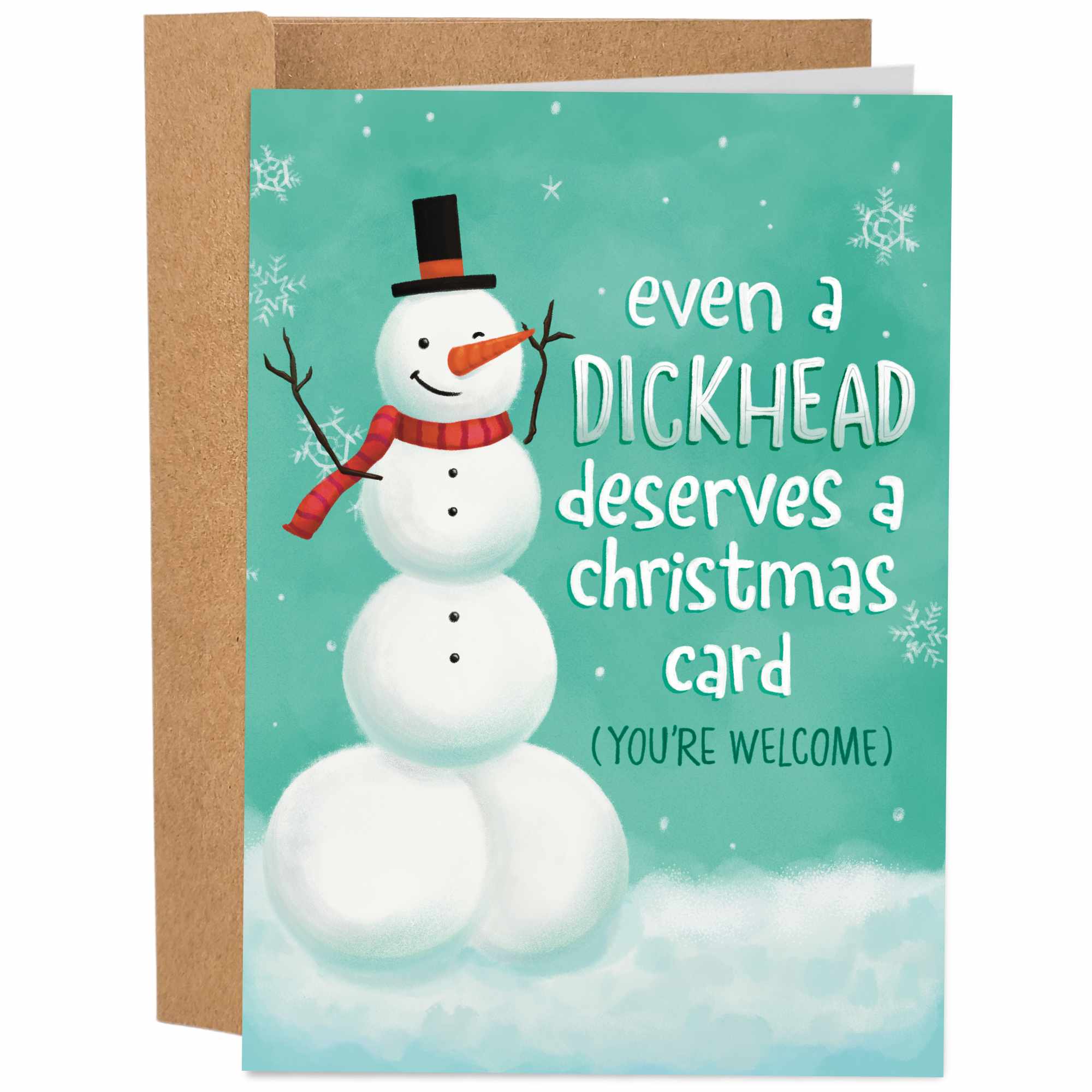 Dickhead Snowman | Funny Christmas Card