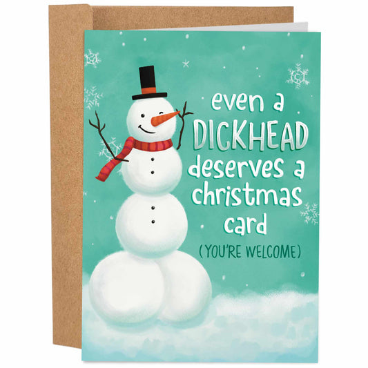 Dickhead Snowman | Funny Christmas Card