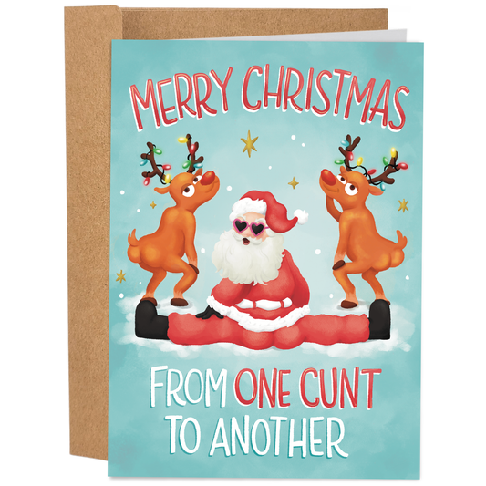 Merry Christmas From One Cunt | Funny Christmas Card