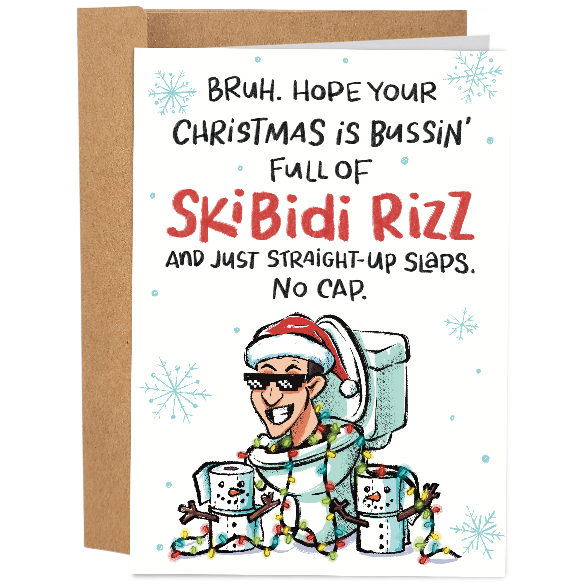 Hope your Christmas is Bussin' | Funny Christmas Card