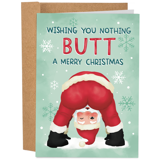 Nothing Butt A Merry Christmas | Funny Christmas Card