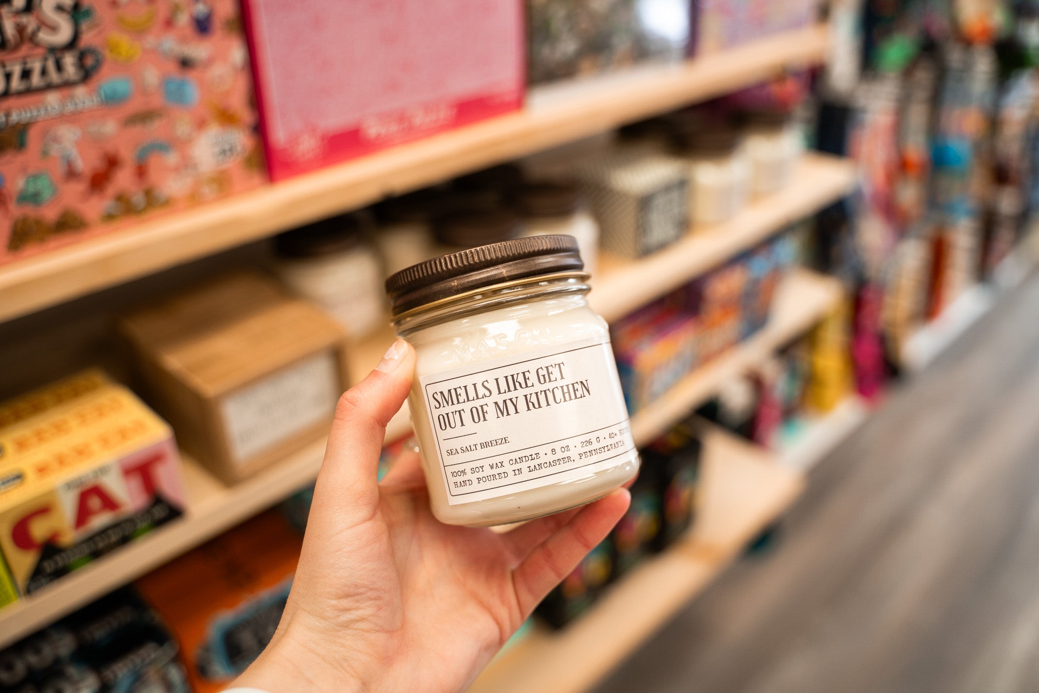 Smells Like Get Out Of My Kitchen - Funny Candle 8oz Soy Wax