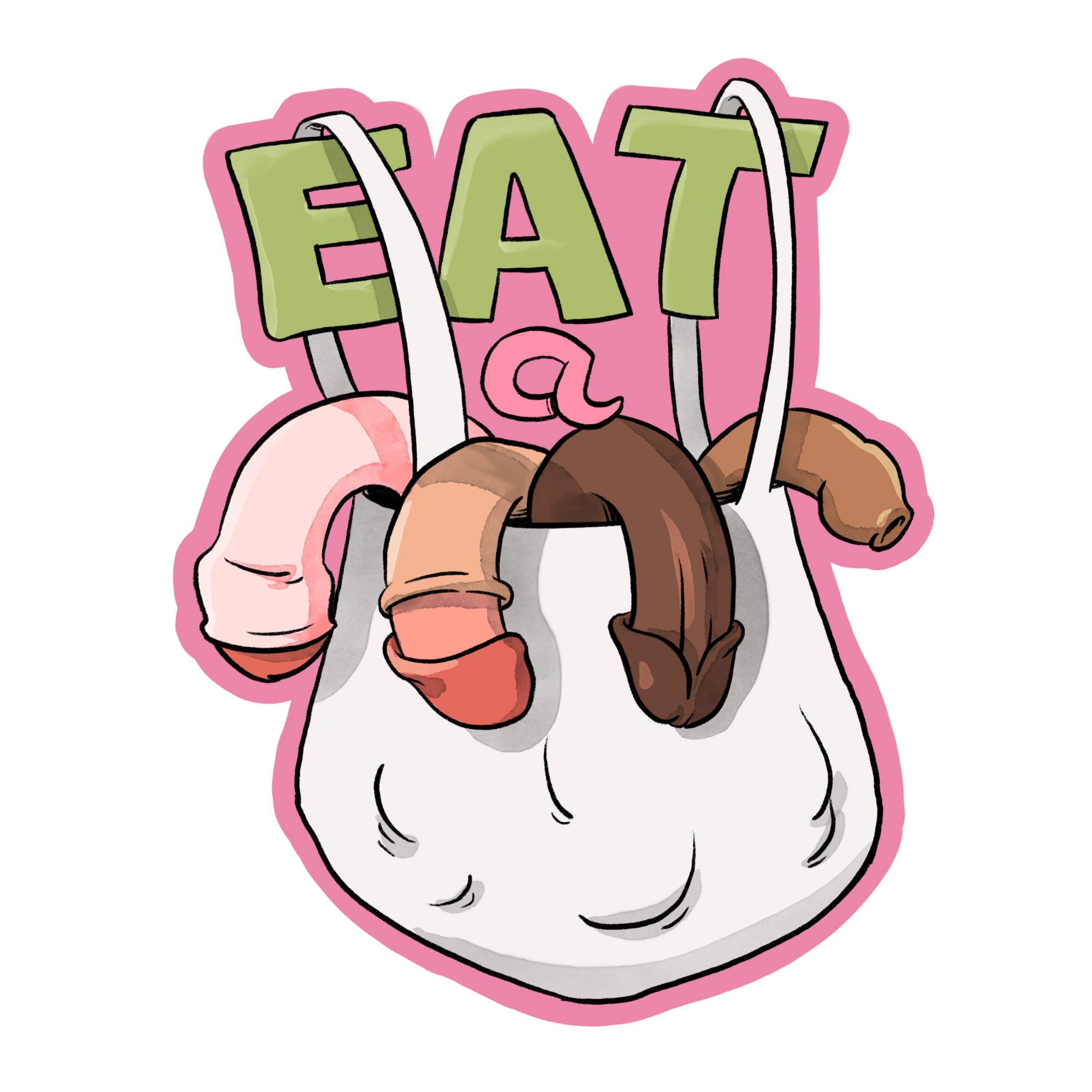 Eat A Bag Of Dicks - Funny Vinyl Sticker