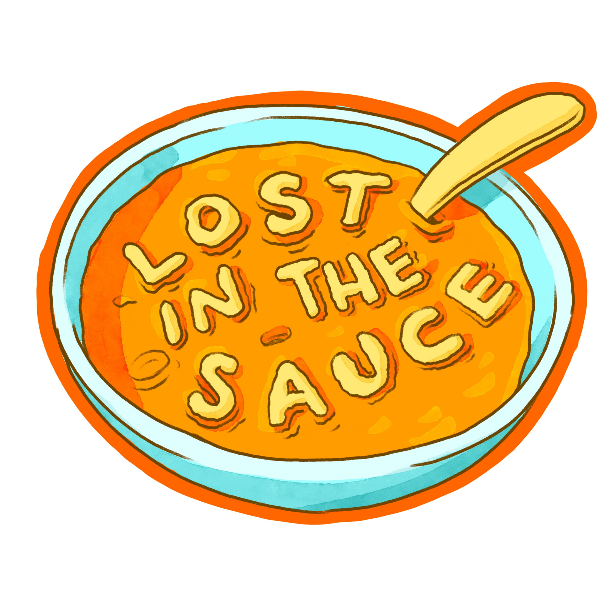 Lost In The Sauce - Funny Vinyl Sticker
