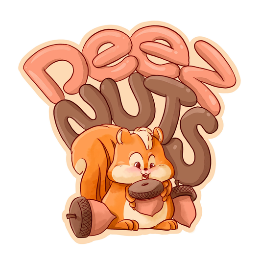 Deez Nuts Squirrel - Funny Vinyl Sticker