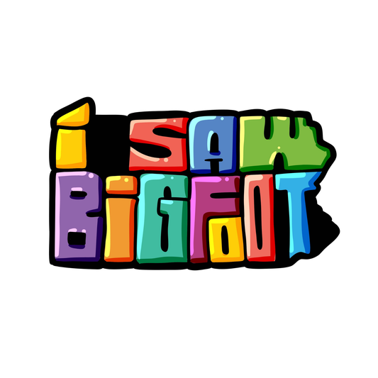 I Saw Bigfoot PA State Vinyl Sticker