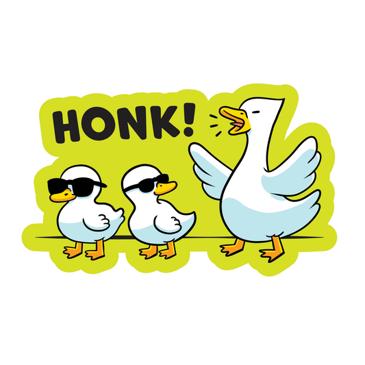 Duck Duck Goose HONK Silly Goose - Funny Vinyl Sticker