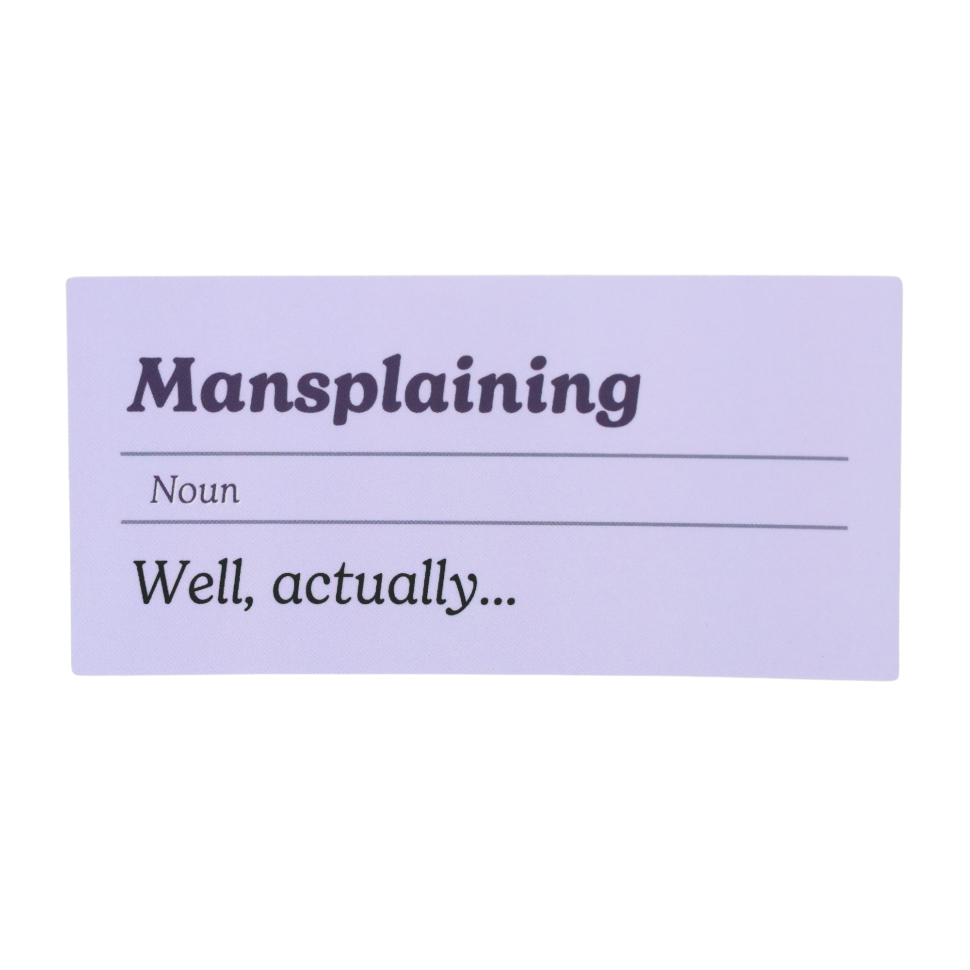 Mansplaining Definition - Funny Vinyl Sticker