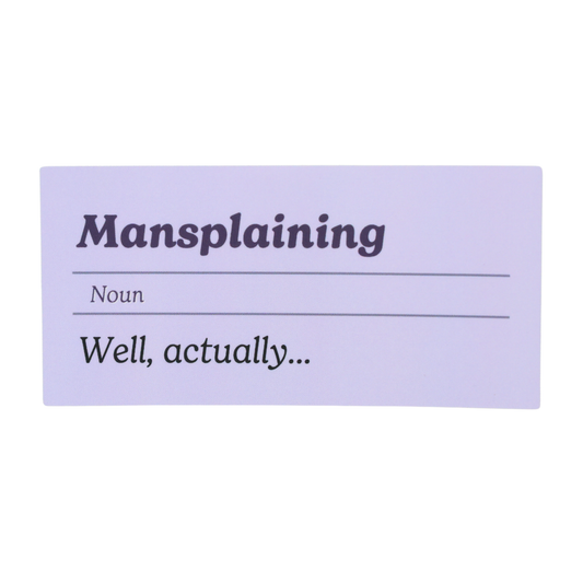 Mansplaining Definition - Funny Vinyl Sticker