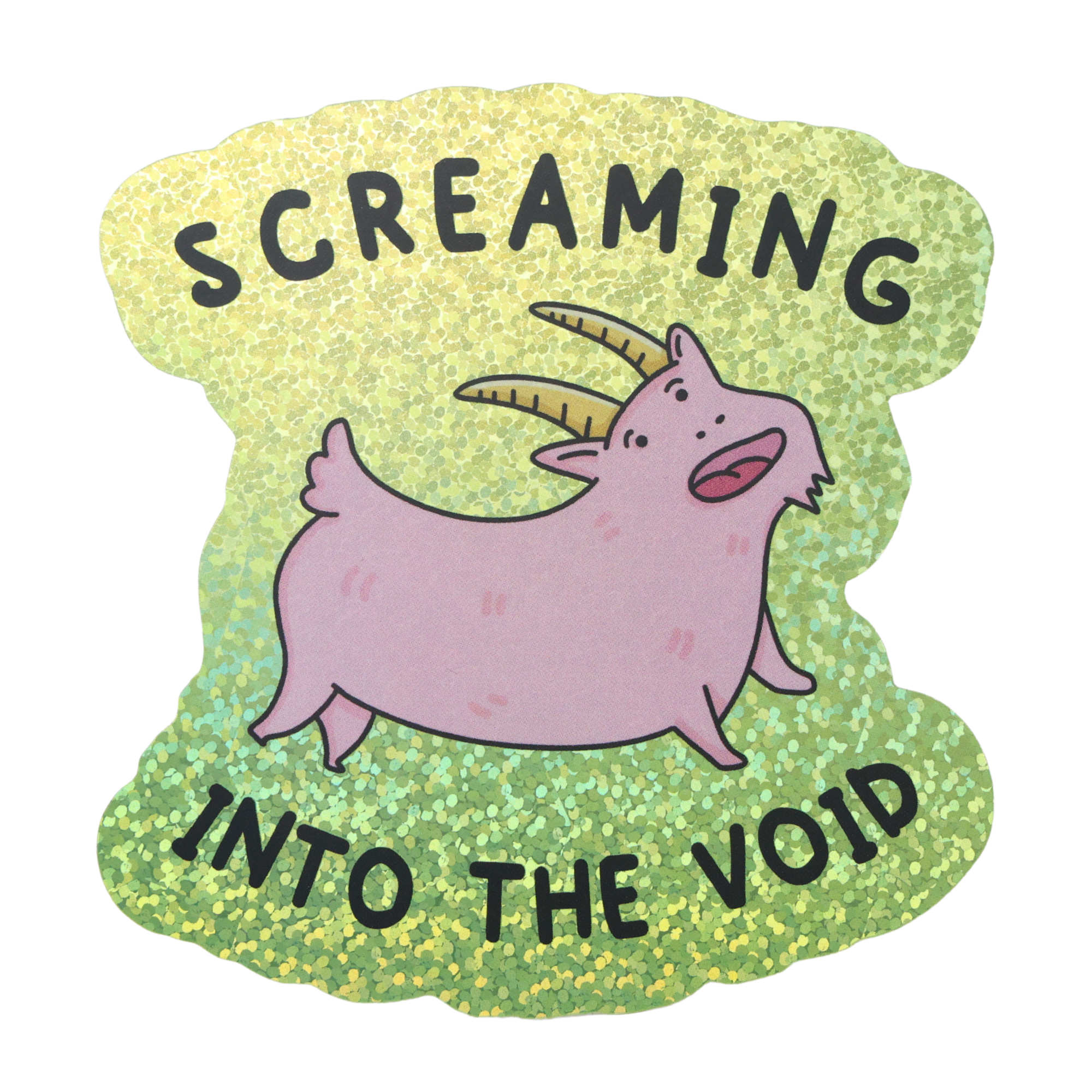 Goat Screaming Into The Void - Funny Vinyl Sticker