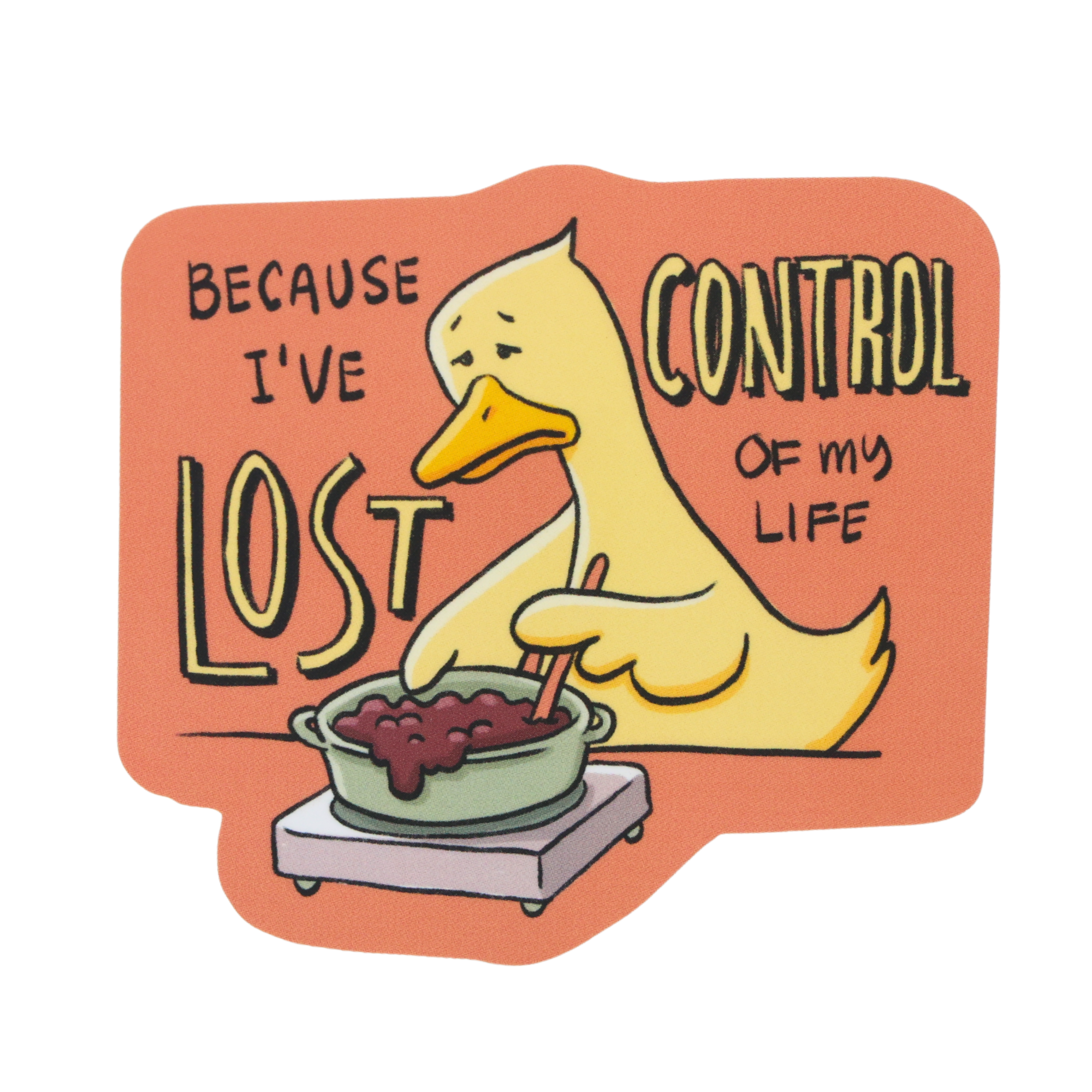 Because I've Lost Control Of My Life - Funny Vinyl Sticker