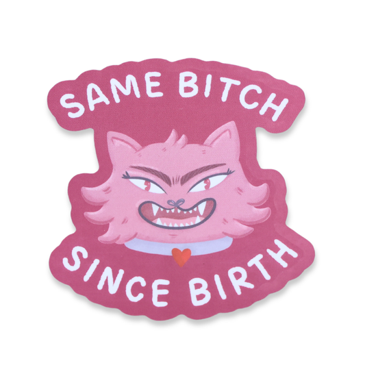 Same Bitch Since Birth Funny Vinyl Sticker