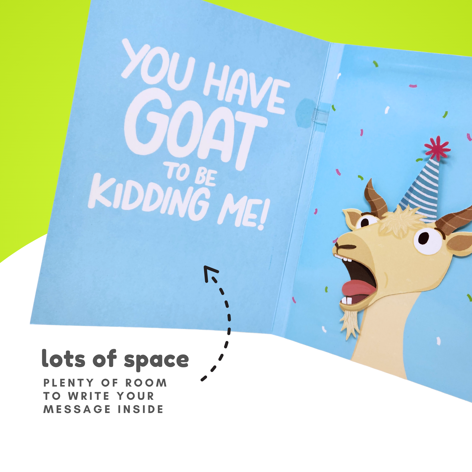 Good Egg Greetings Screaming Goat Birthday Card - Screaming Goat Meme with Sound and Shaking Head Motion - 5.25 x 8.18 Inches