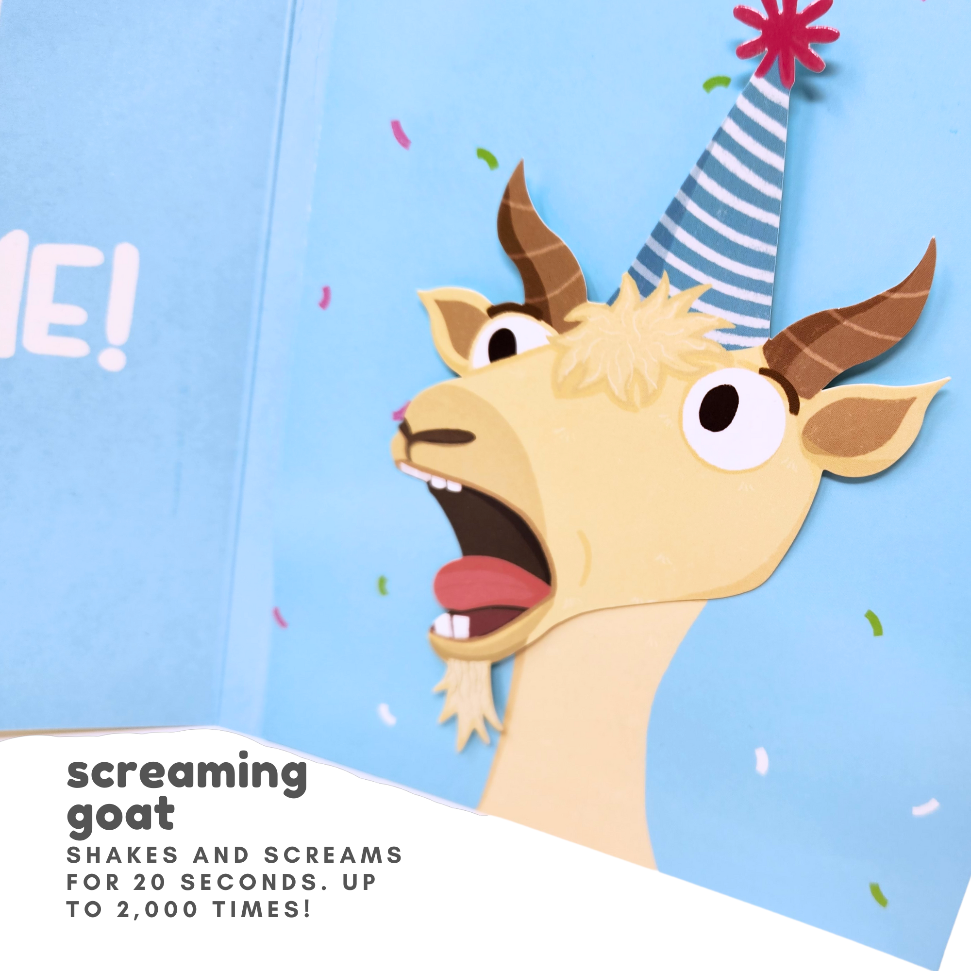 Good Egg Greetings Screaming Goat Birthday Card | Funny Birthday