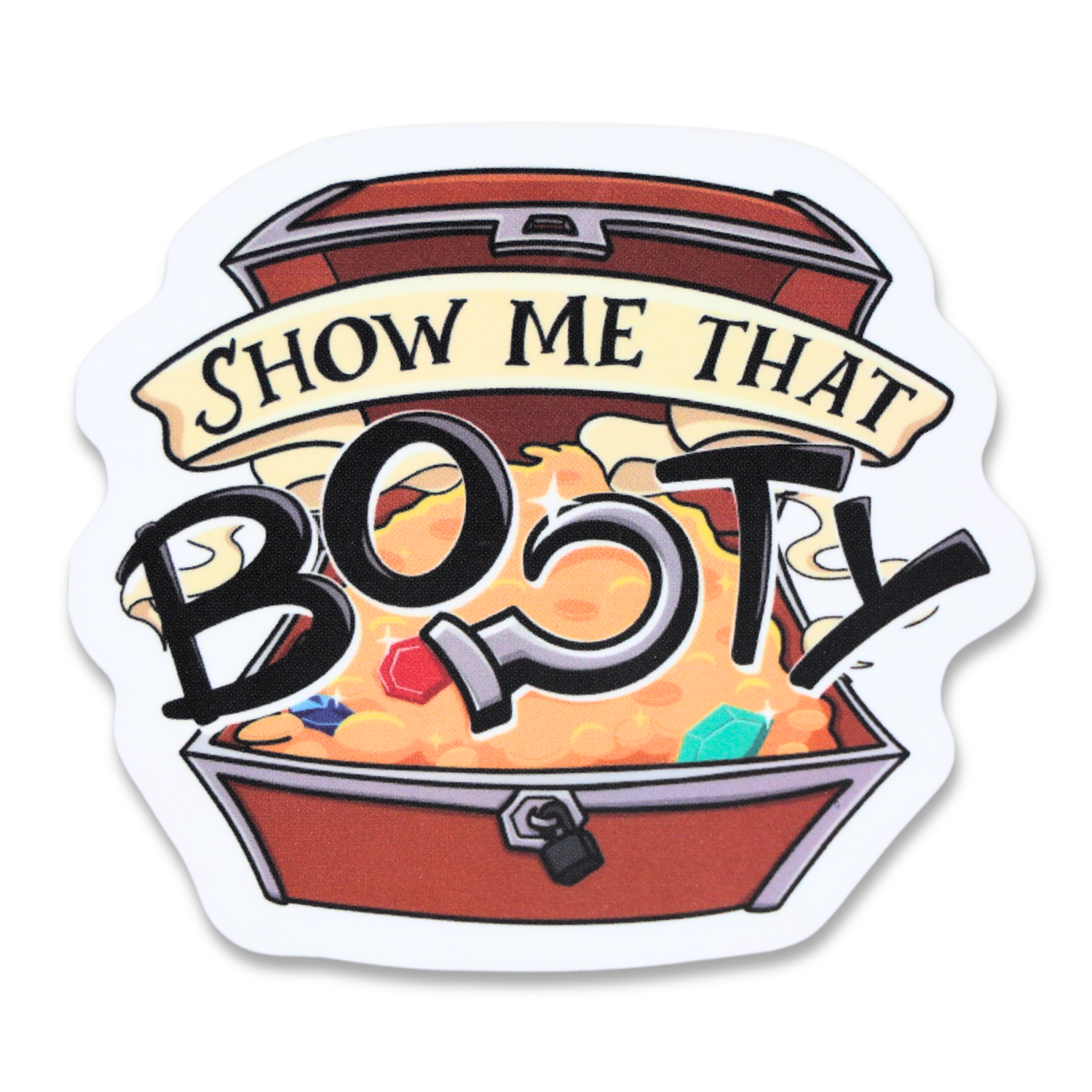Show Me That Booty Funny Vinyl Sticker