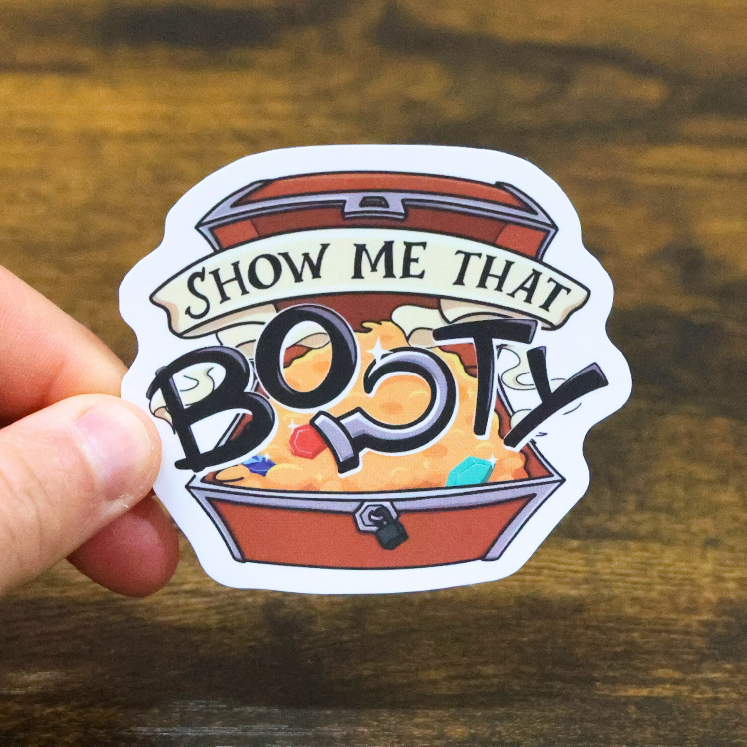 Show Me That Booty Funny Vinyl Sticker