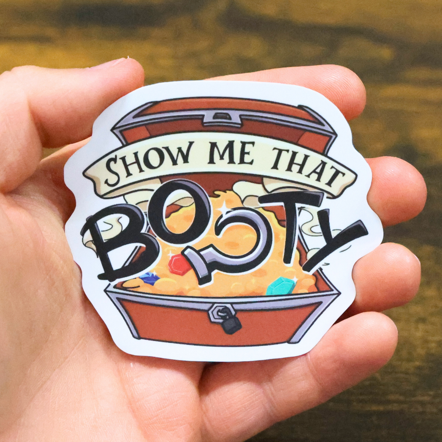Show Me That Booty Funny Vinyl Sticker