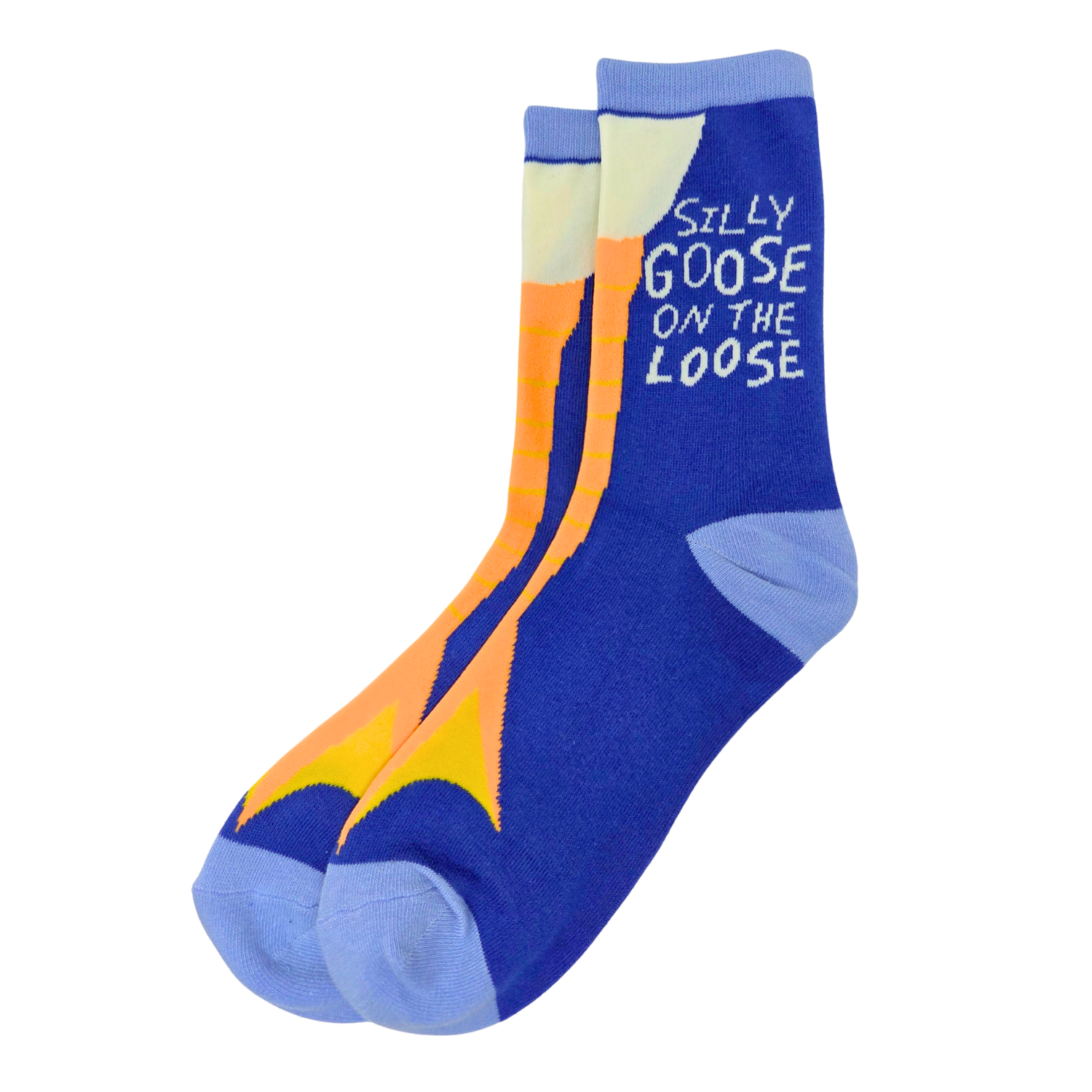 Silly Goose On The Loose - Women's Funny Cotton Crew Sock