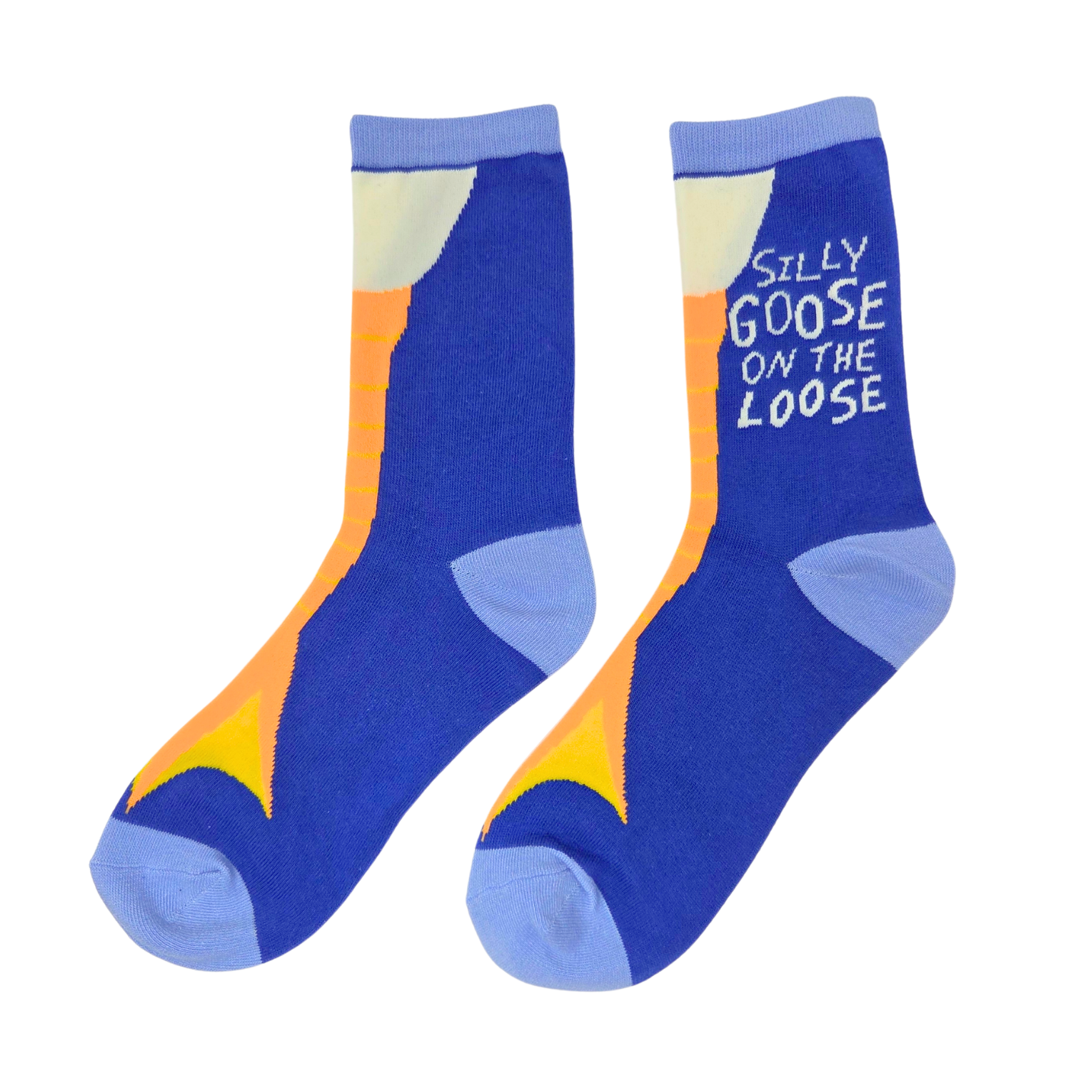 Silly Goose On The Loose - Women's Funny Cotton Crew Sock
