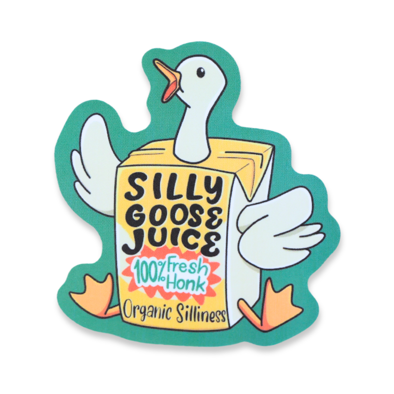 Silly Goose Juice Funny Vinyl Sticker