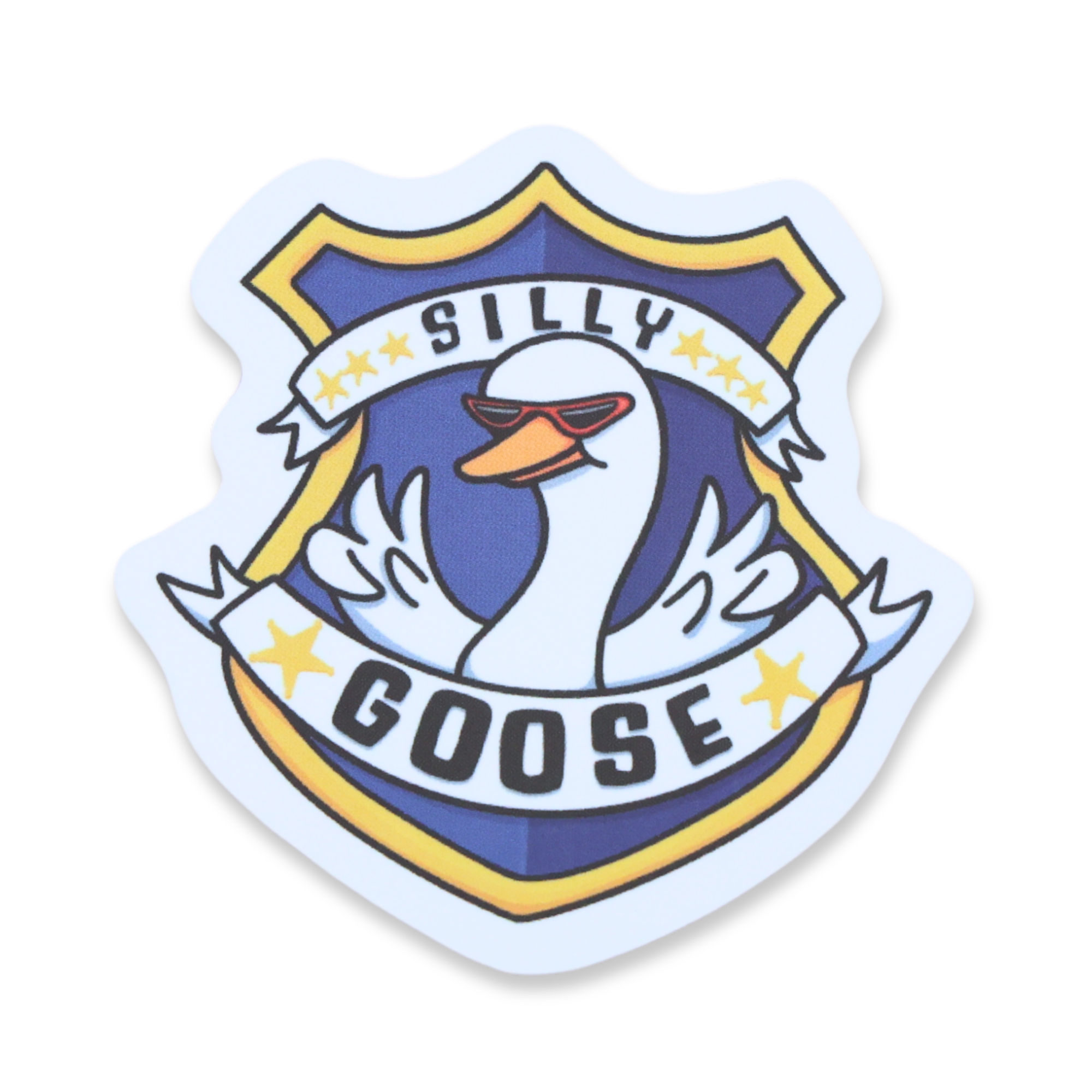 Silly Goose Police Badge Funny Vinyl Sticker