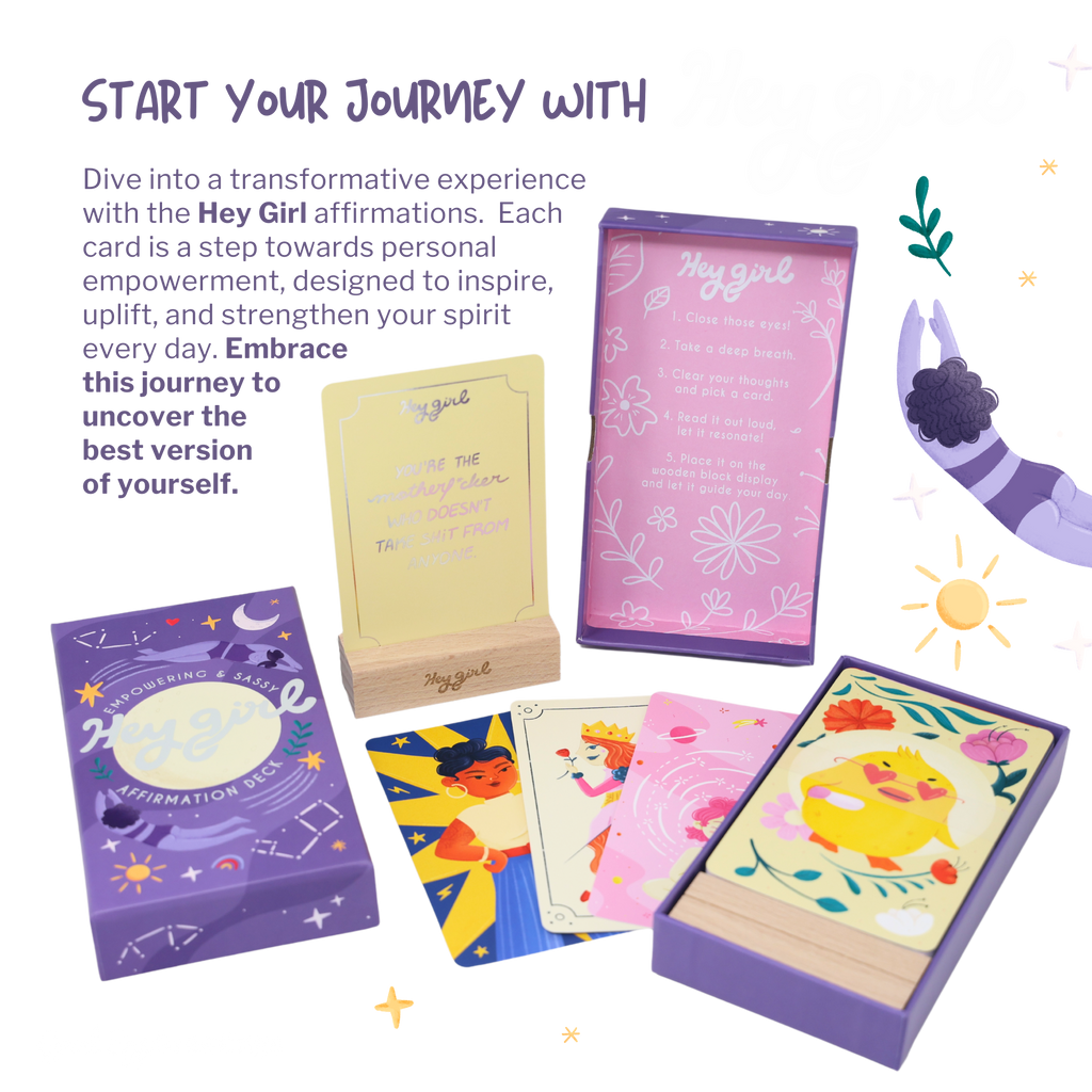 Sassy Affirmation Cards / Hey Girl Affirmation Cards - Sleazy Greetings