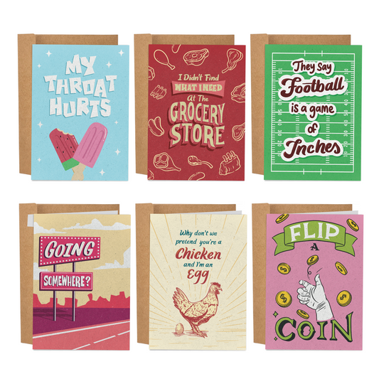 Greeting cards made in collaboration with tara and brian