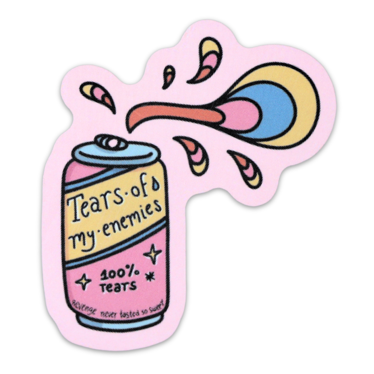 Expoding Tears Soda Tears Funny Vinyl Sticker – Sleazy Greetings