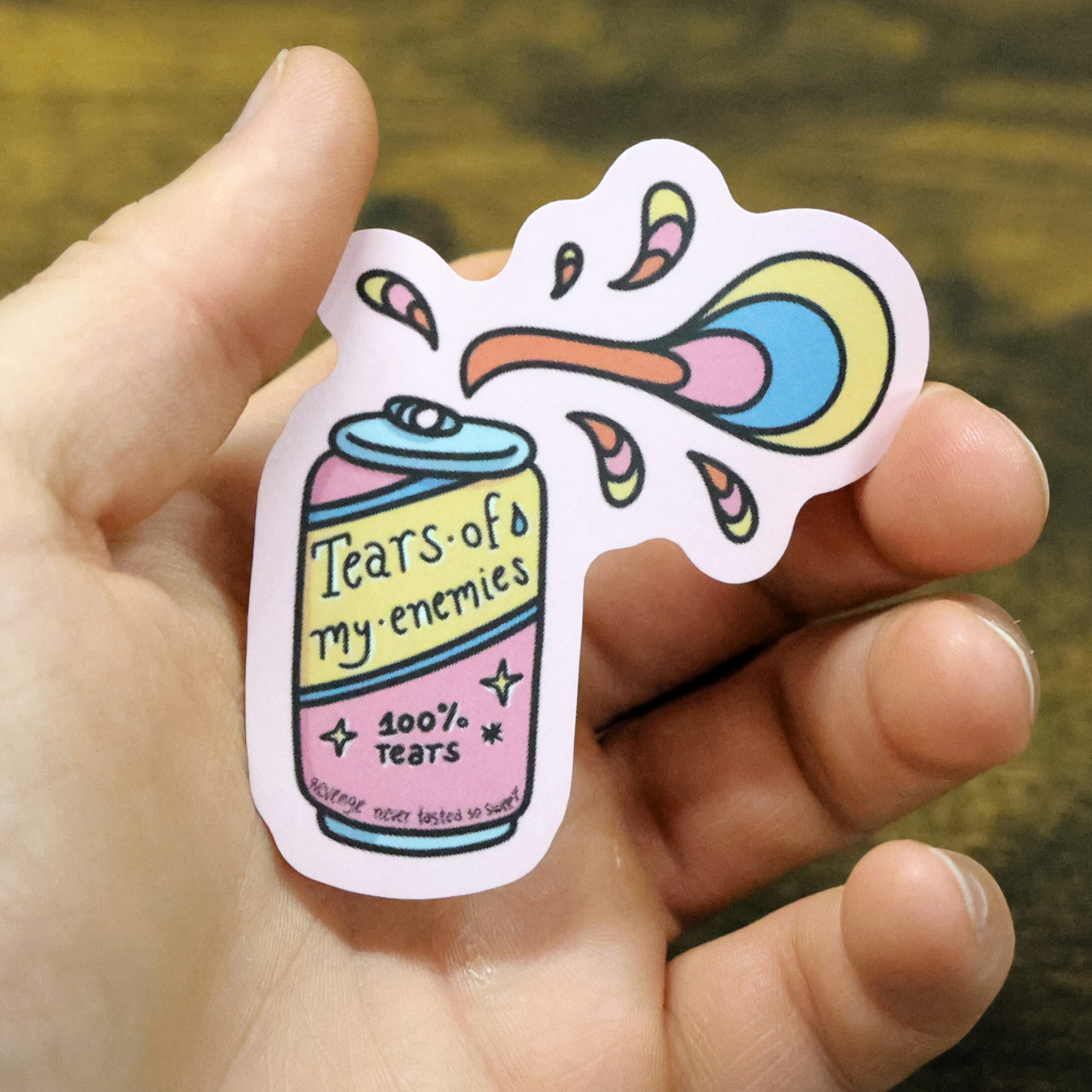 Soda Tears Funny Vinyl Sticker