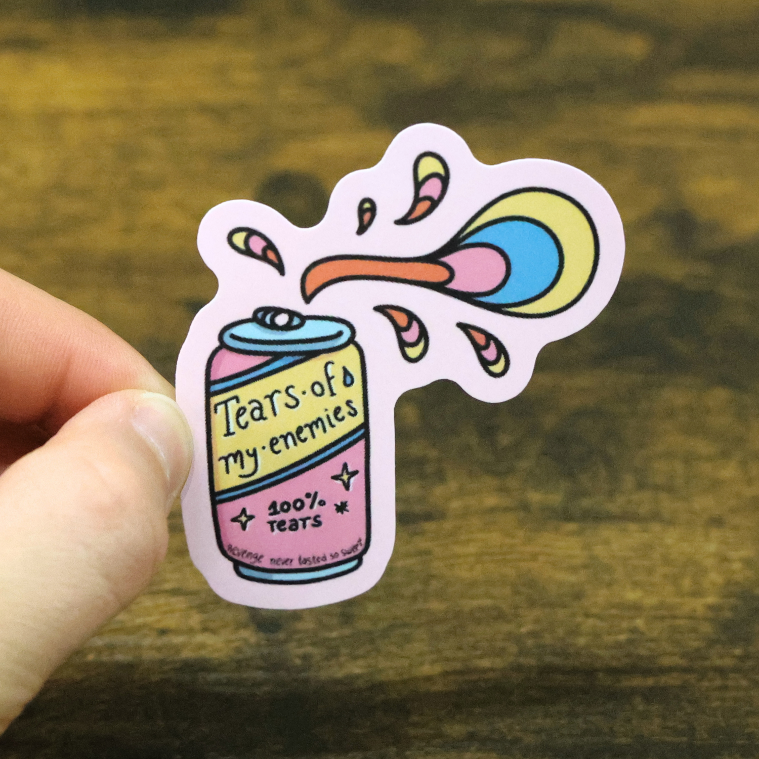 Soda Tears Funny Vinyl Sticker