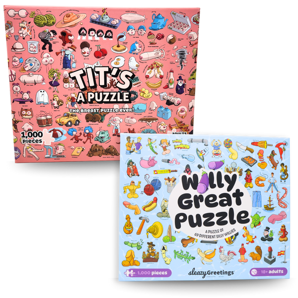 Funny Adult Puzzle Pack – Naughty 1000 Piece Puzzle Bundle