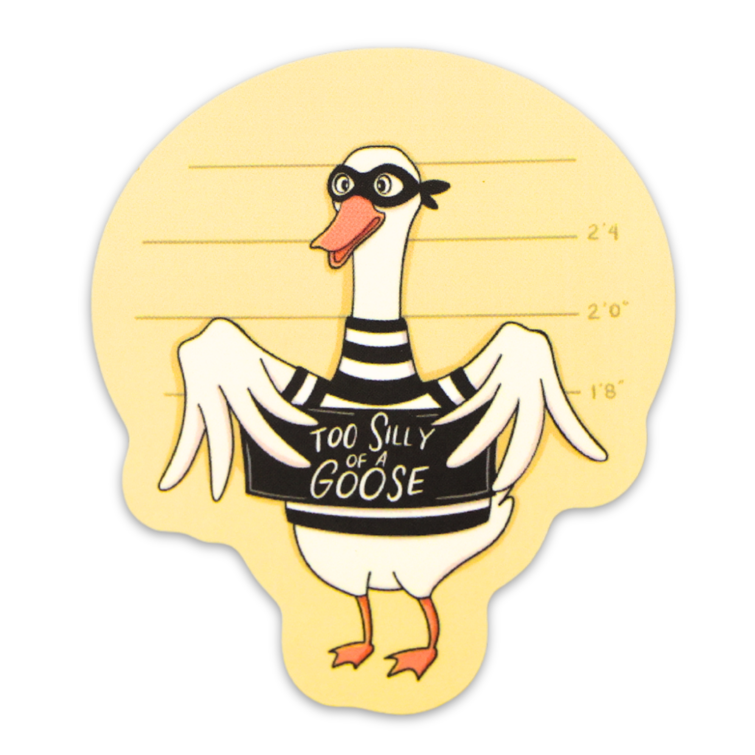 Silly Goose Too Silly Of A Goose Funny Vinyl Sticker