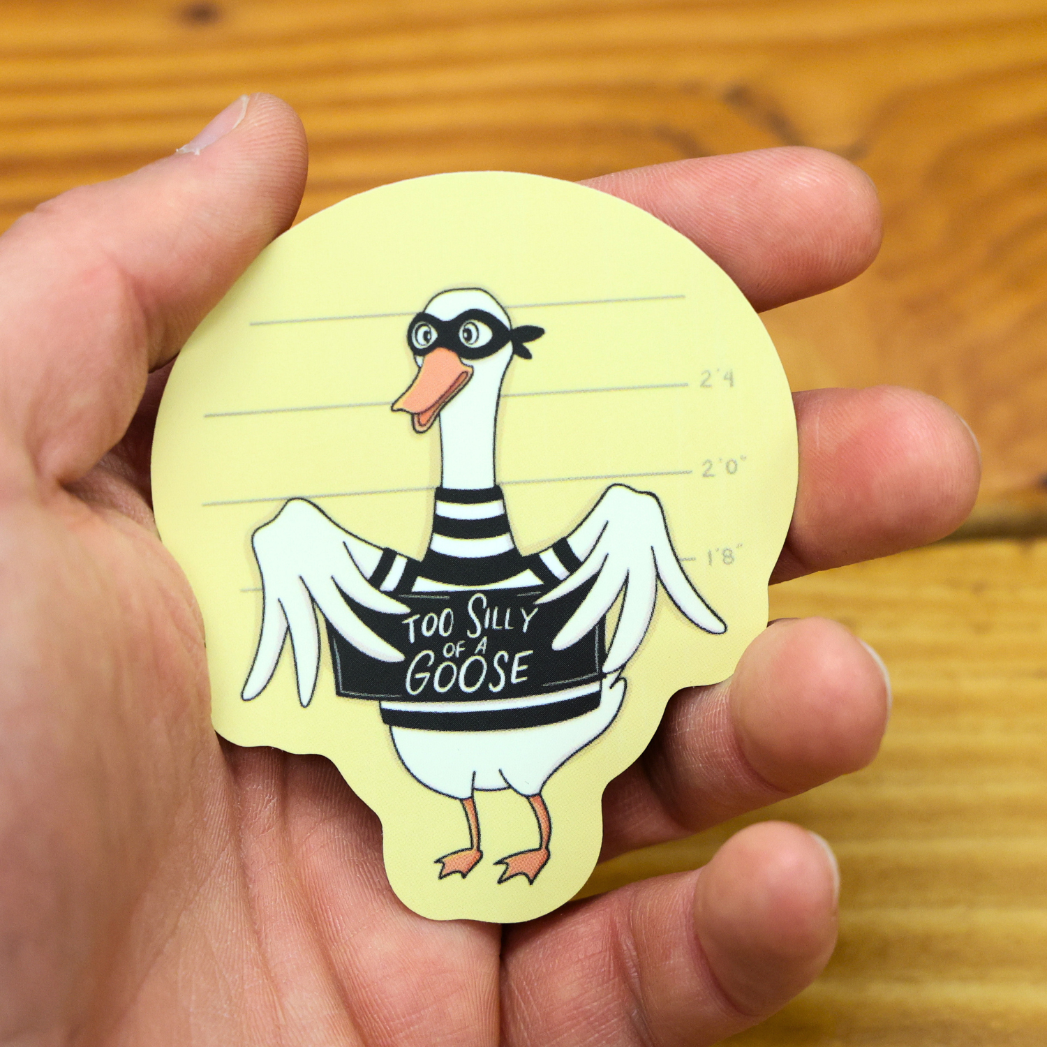 Silly Goose Too Silly Of A Goose Funny Vinyl Sticker