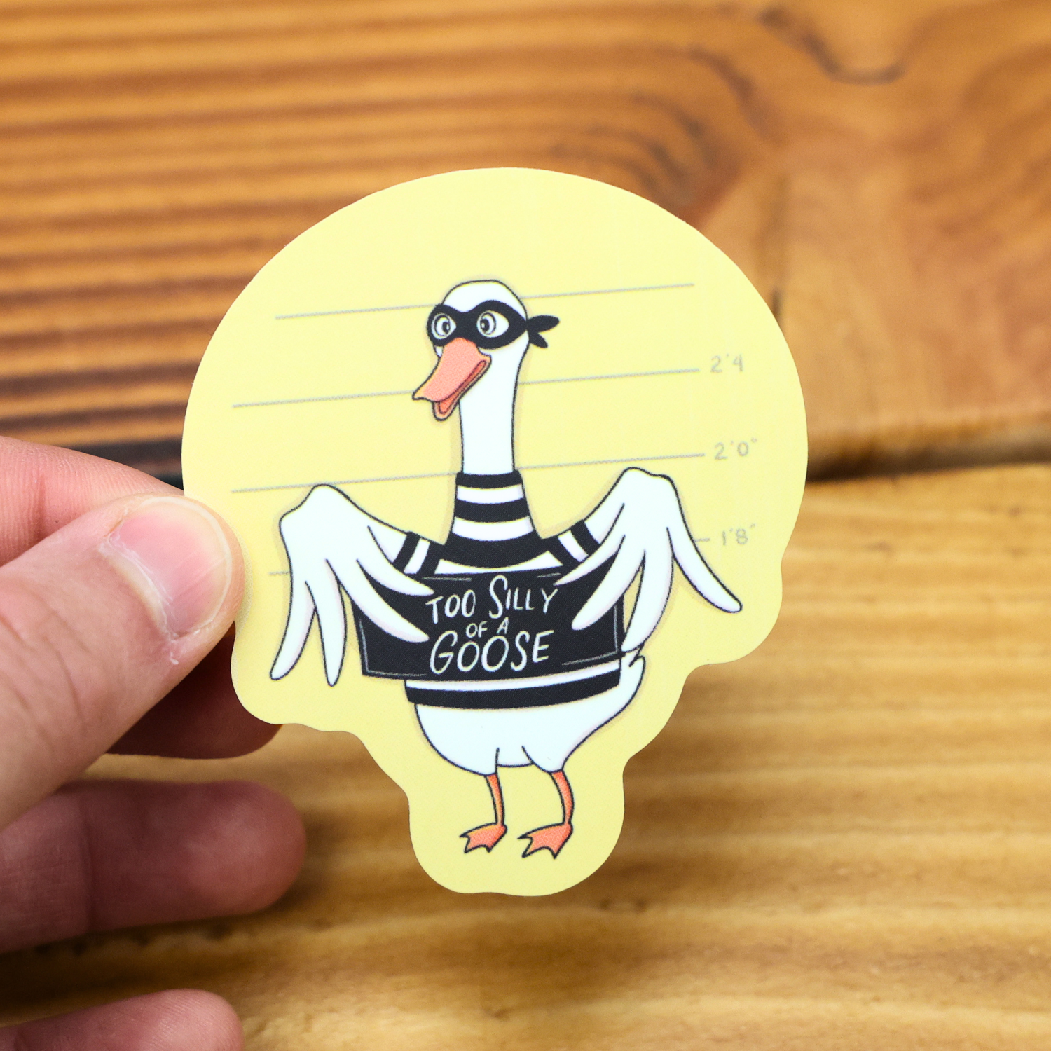 Silly Goose Too Silly Of A Goose Funny Vinyl Sticker