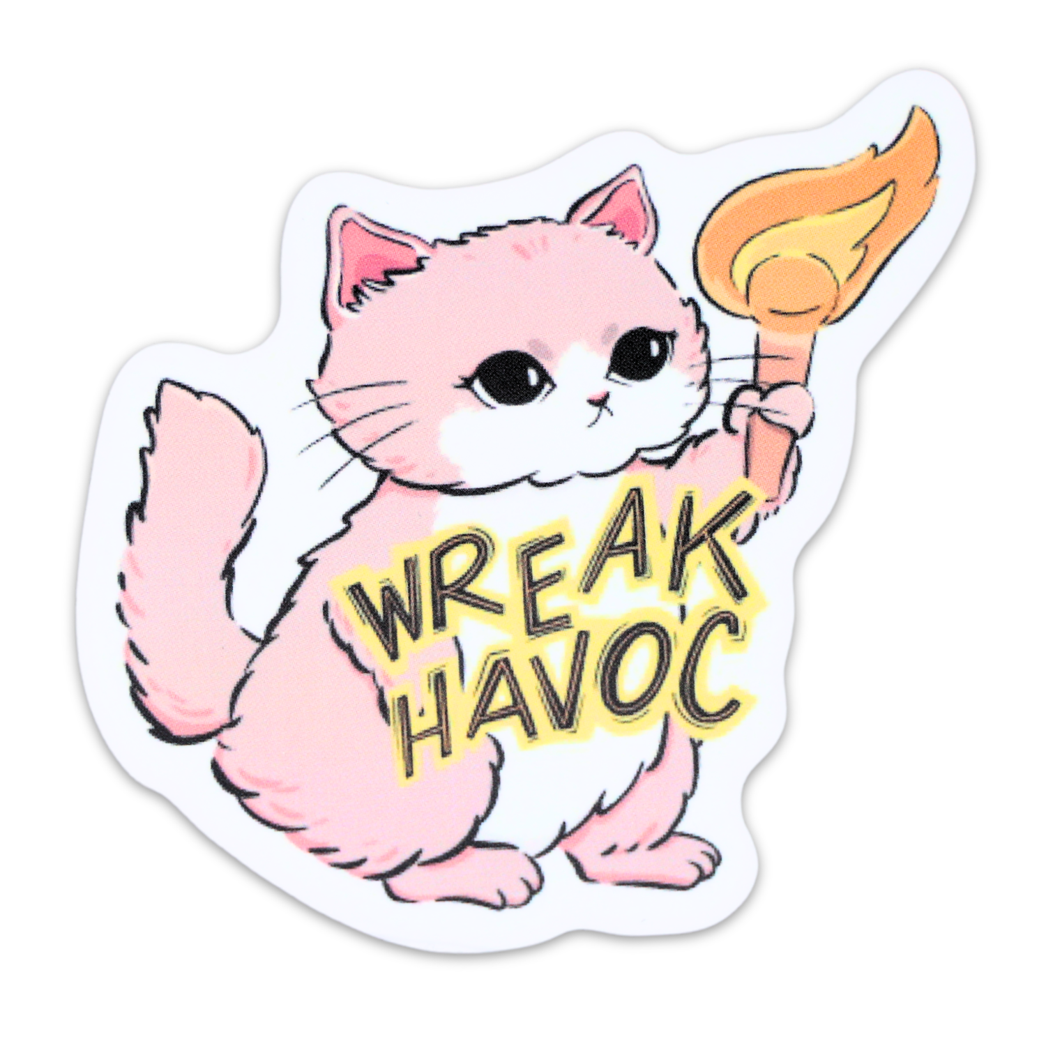 Wreak Havoc Funny Vinyl Sticker